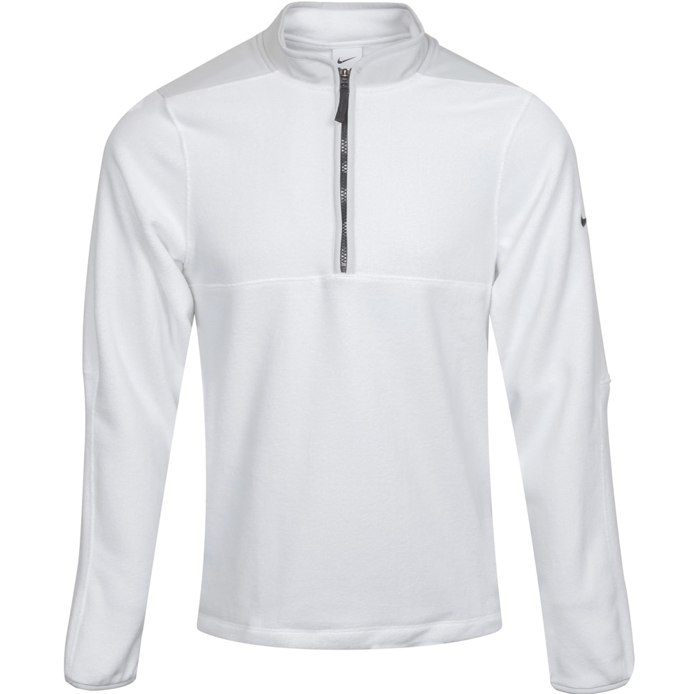 Nike Victory Therma 1/2 Zip Fleece Pullover Sweatshirt White | Men Size Small S